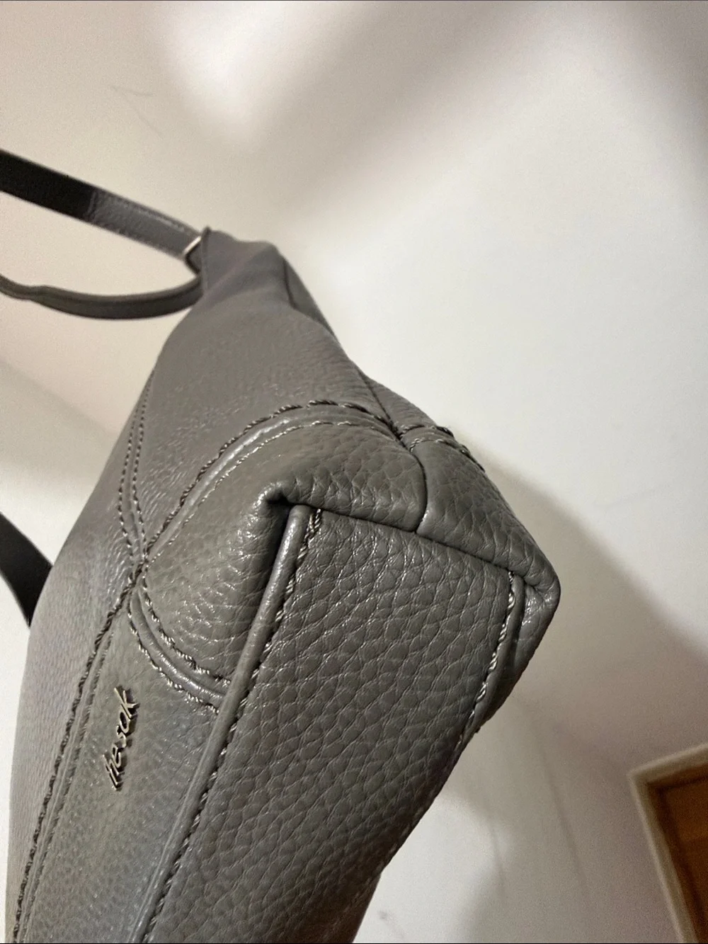 The Sak Gray Pebbled Leather Shoulder Hobo